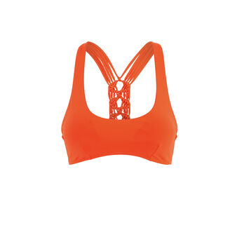 Haut de maillot de bain bralette orange africaniz orange.