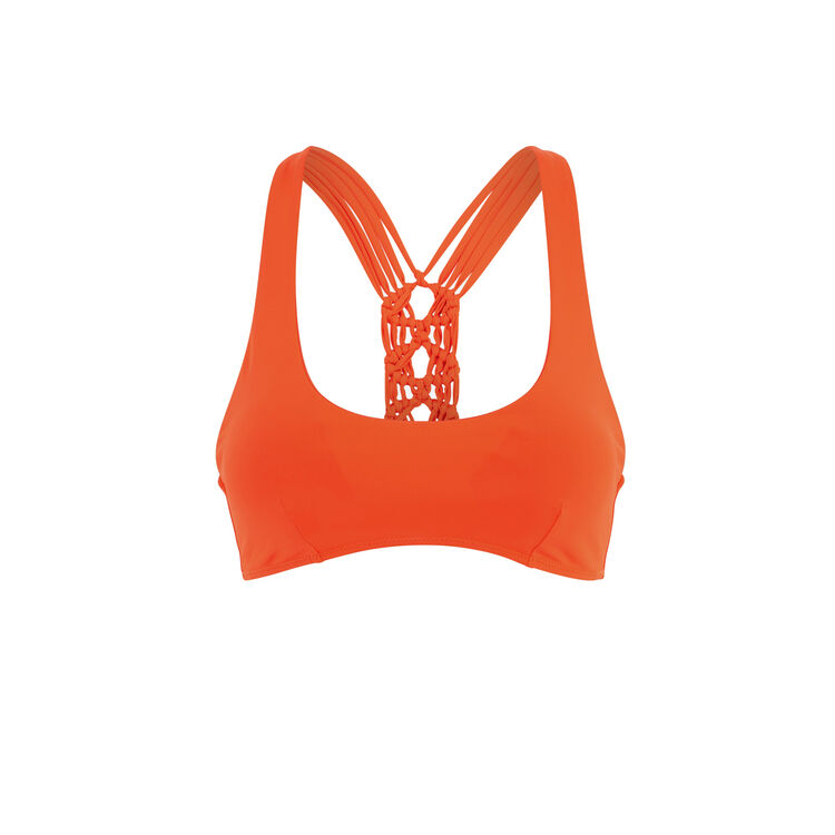 Haut de maillot de bain bralette orange africaniz Haut de maillot de bain bralette orange africaniz;