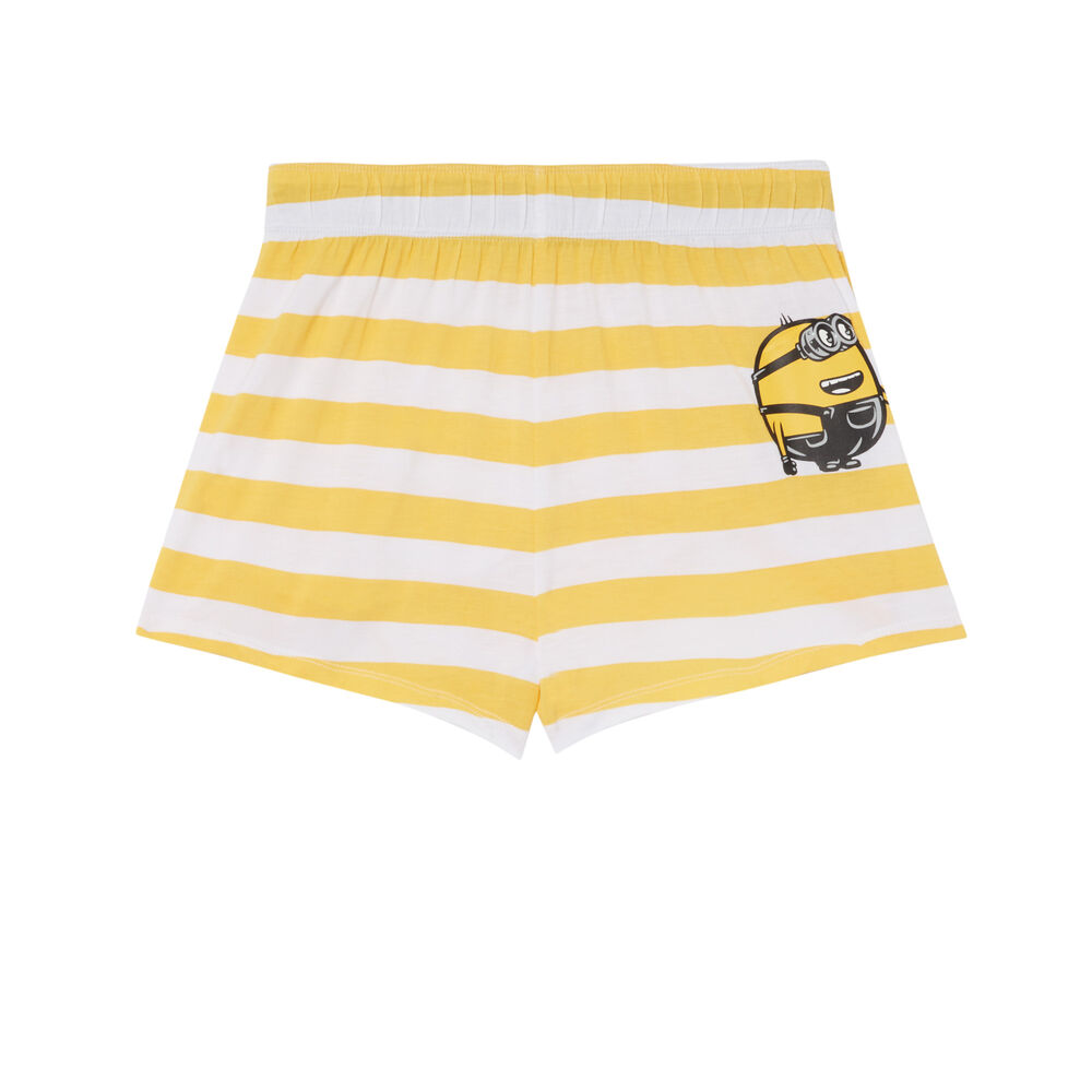 Short rayé les minions - jaune jaune.