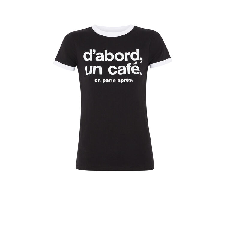 Top à message cafiz noir.