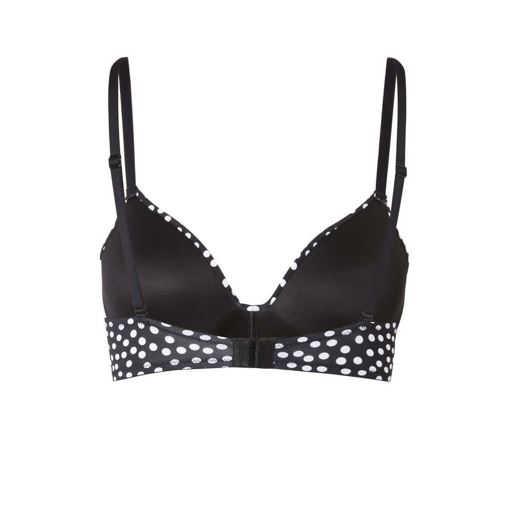 Soutien-gorge micro ampli à pois - noir noir.