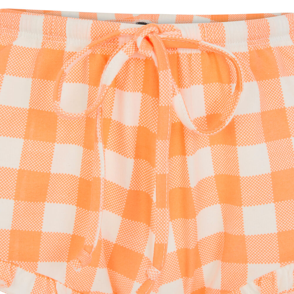 Short imprimé vichy - orange orange.