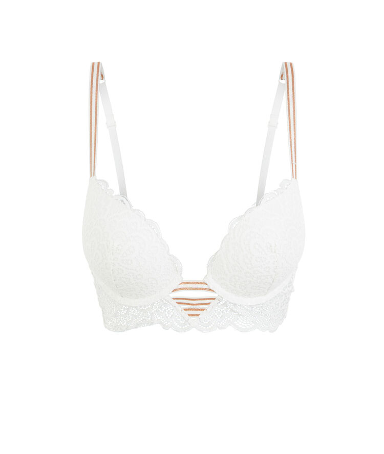 Soutien-gorge bustier v push lurexbandiz blanc.