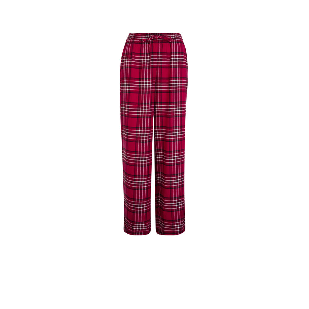 Pantalon à carreaux - rouge rouge.