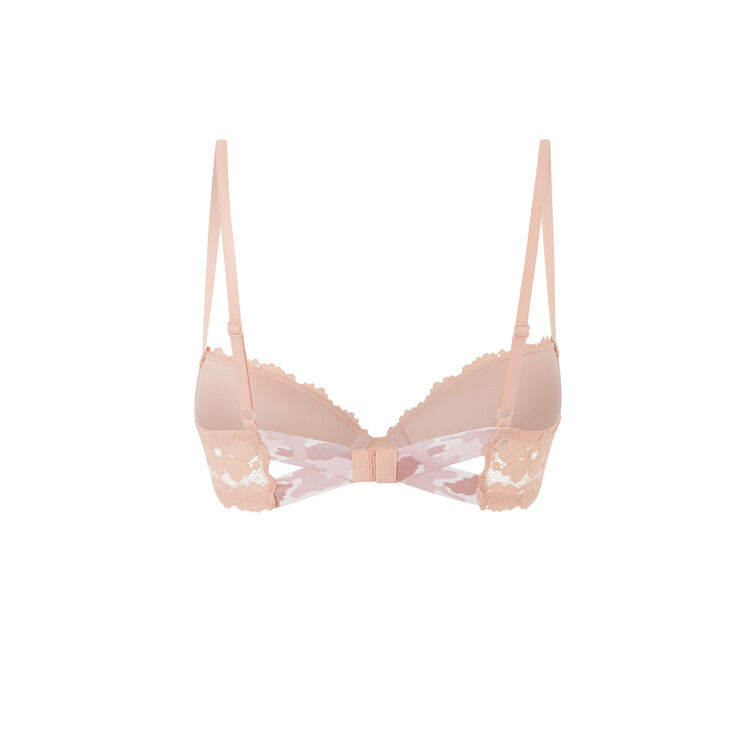 Soutien-gorge ampli dentelle detail camo coloramadiz rose poudré.