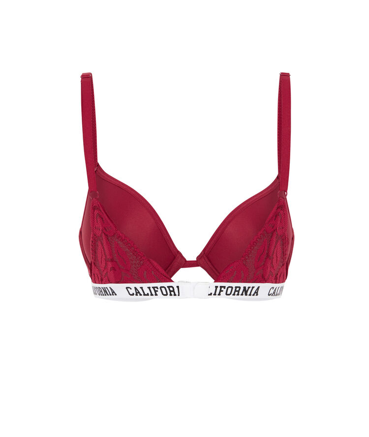 Soutien-gorge ampli en dentelle westcoastiz bordeaux.