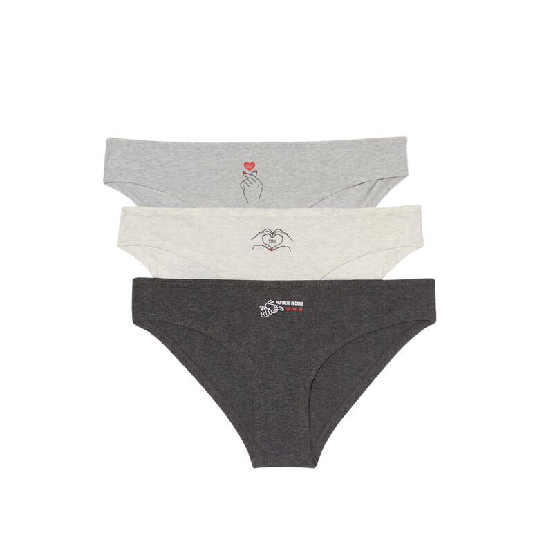 lot de 3 culottes love mood- rose lot de 3 culottes love mood- rose ;