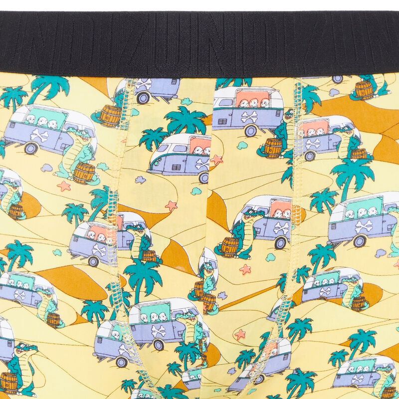 Boxer en coton imprimé crocodiles - lavande Boxer en coton imprimé crocodiles - lavande;