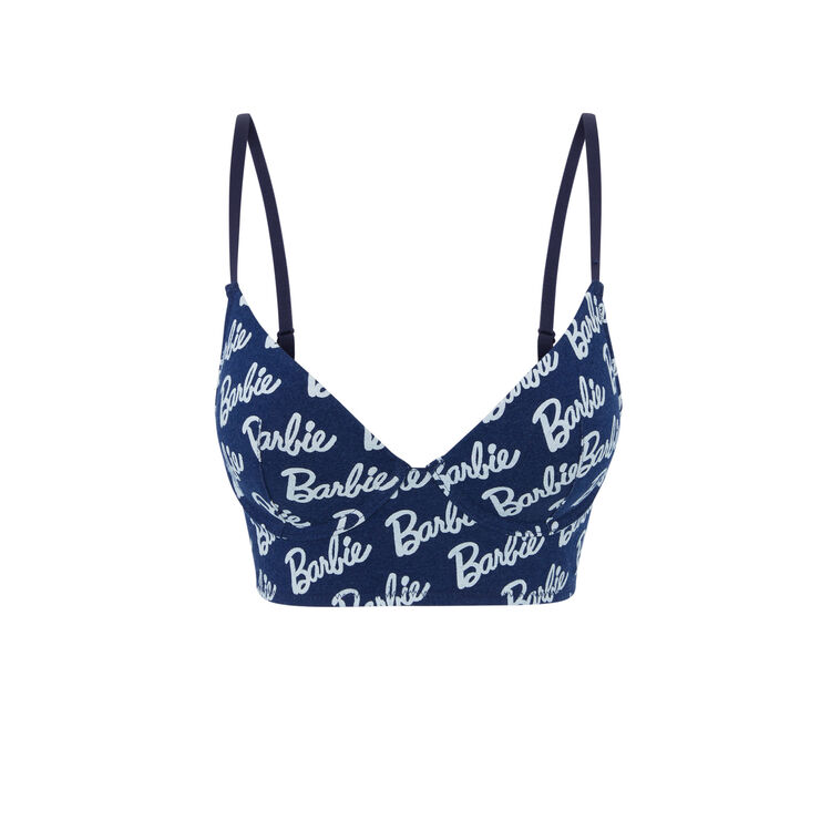 Soutien-gorge ampli denim imprime logo barbie utiz denim.