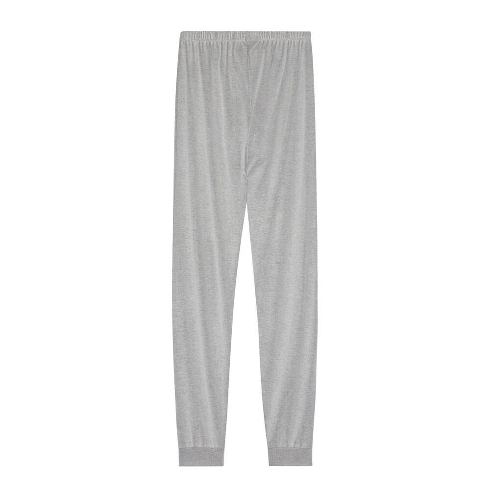 Pantalon côtelé - gris ecru.