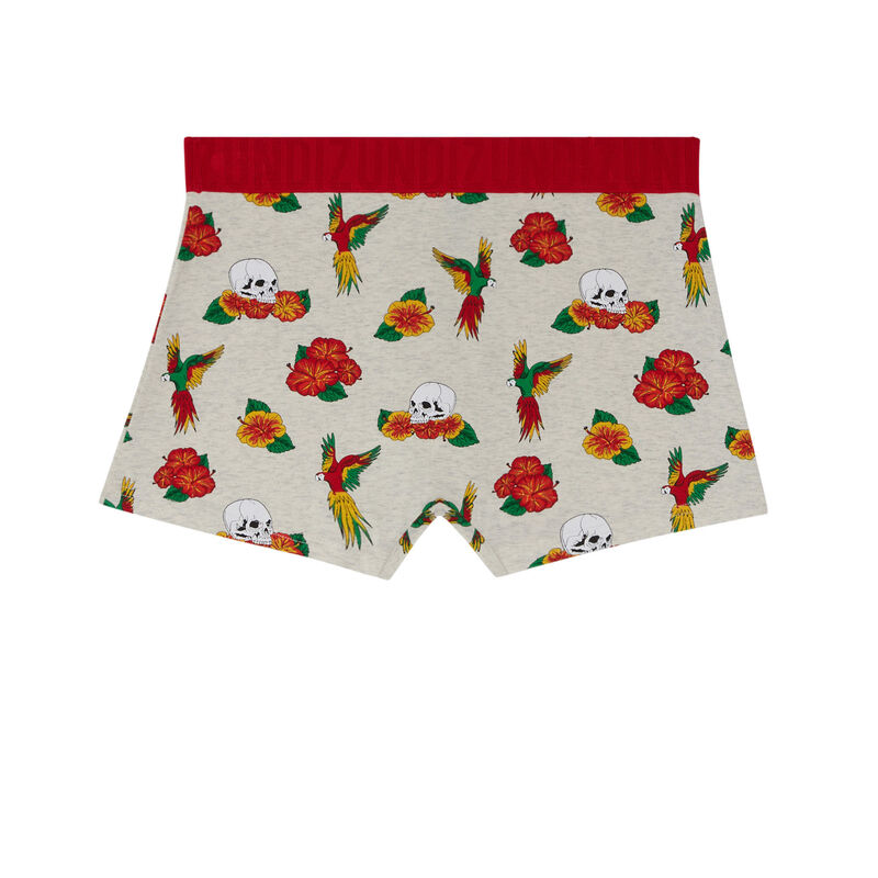 boxer à motifs perroquets - beige boxer à motifs perroquets - beige;