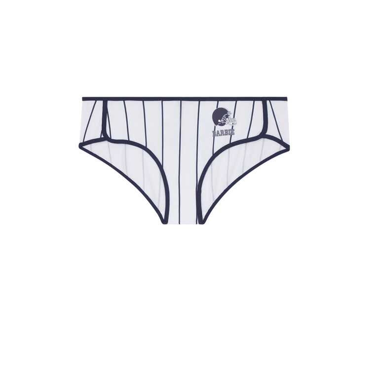 Shorty a rayures pinkplastiz blanc.