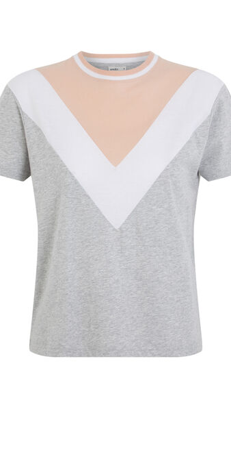 Top gris colblockiz gris.