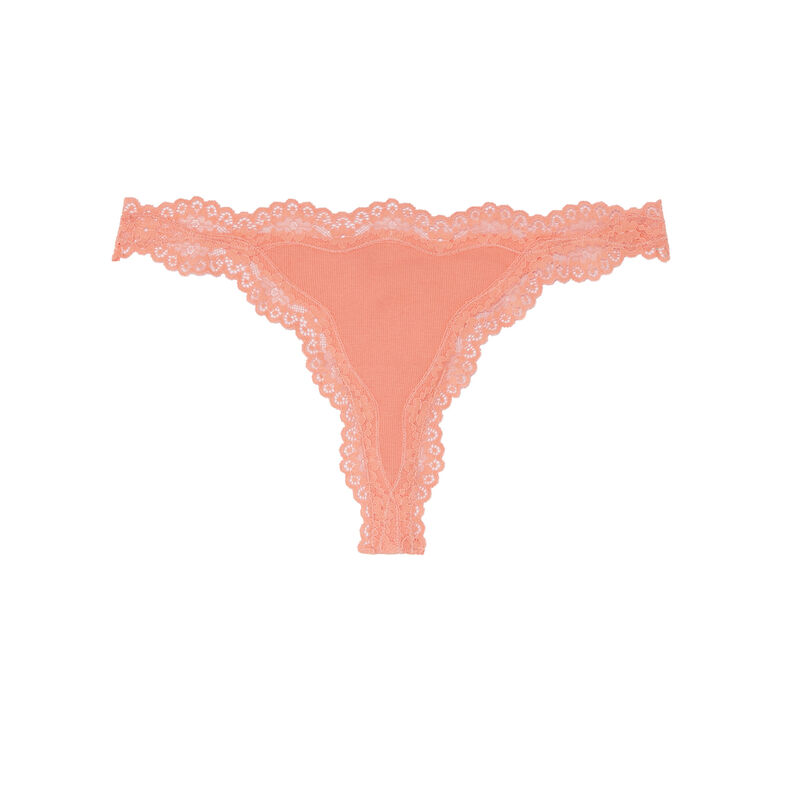 string uni et bords dentelle - rose string uni et bords dentelle - rose;