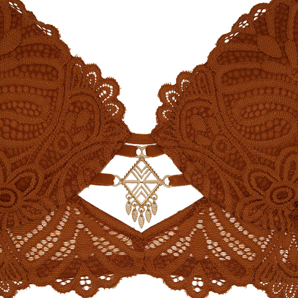 Soutien-gorge bustier ampli - marron marron.
