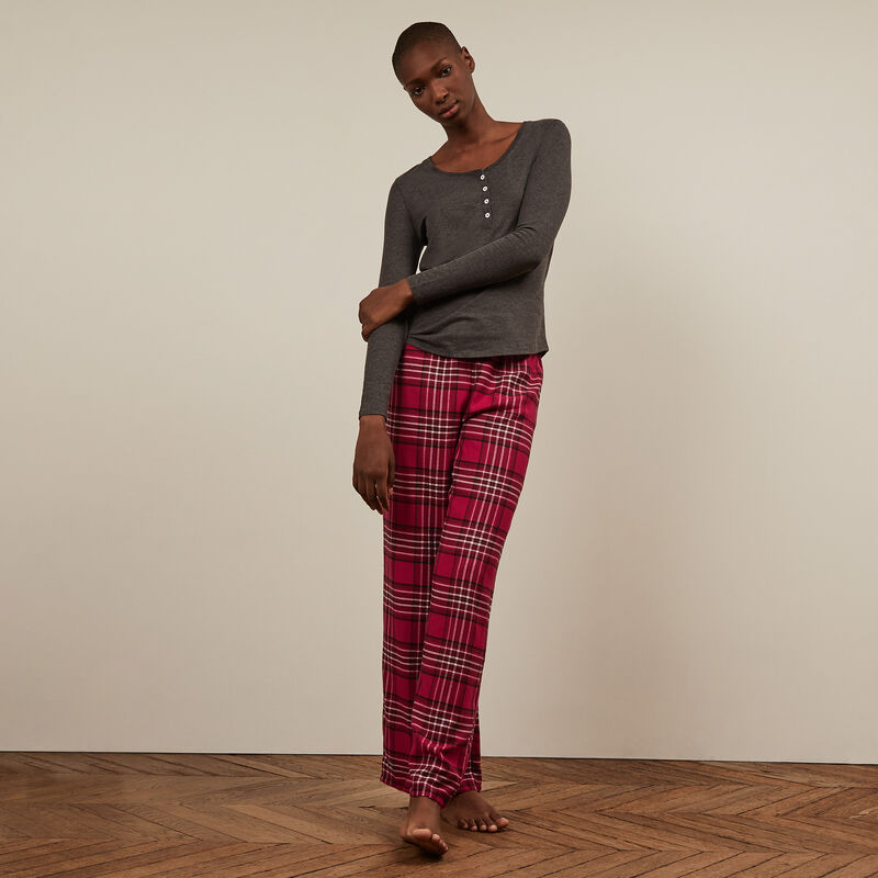 Pantalon à carreaux - rouge Pantalon à carreaux - rouge;