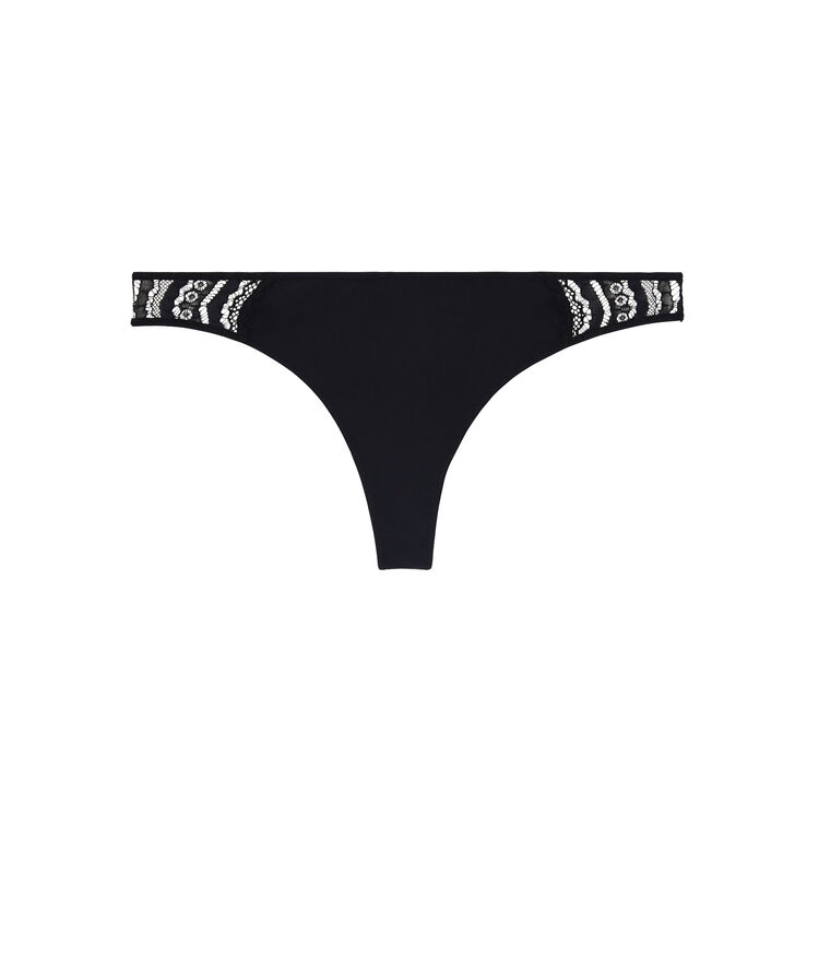 Tanga micro/dentelle pushwaviz noir.