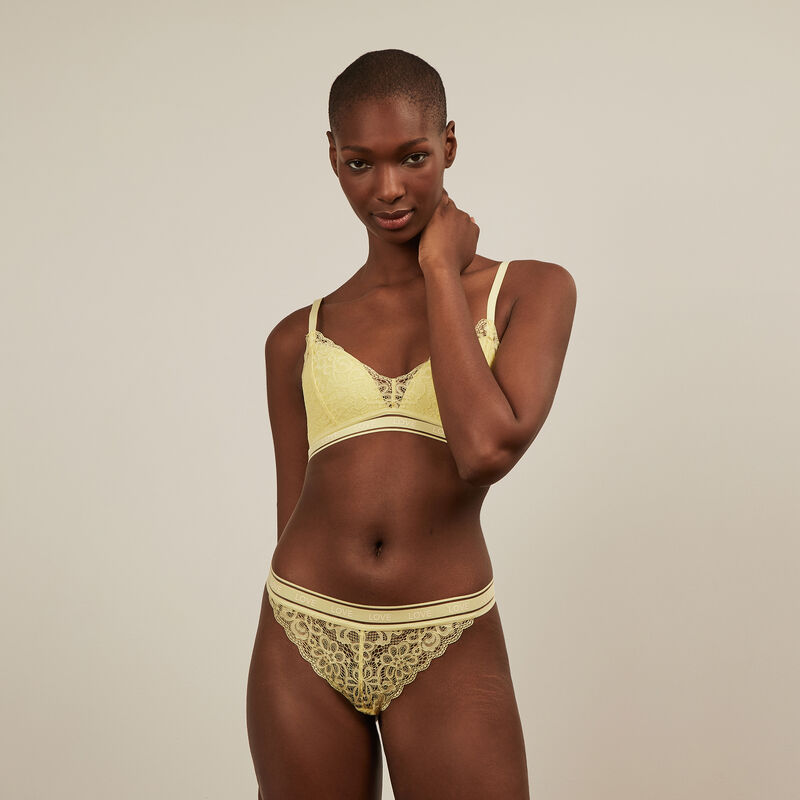 Soutien-gorge brassière sans armatures - jaune Soutien-gorge brassière sans armatures - jaune;