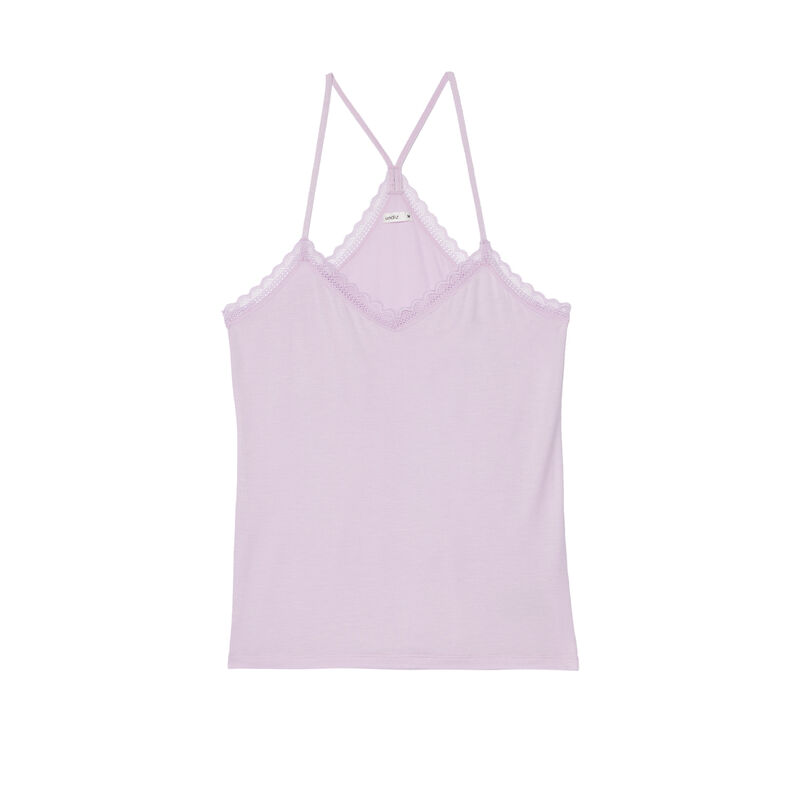 top en jersey à fines bretelles - lilas top en jersey à fines bretelles - lilas;