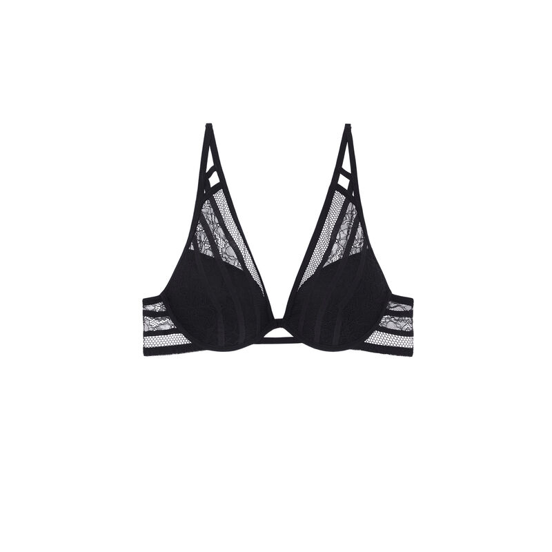 Soutien-gorge triangle push-up - noir Soutien-gorge triangle push-up - noir;