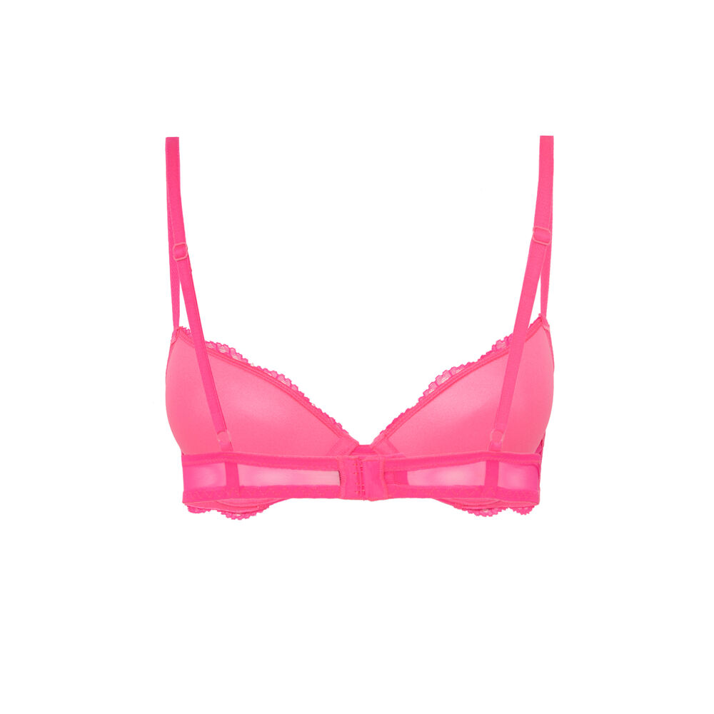 Soutien-gorge push-up en dentelle - rose rose.