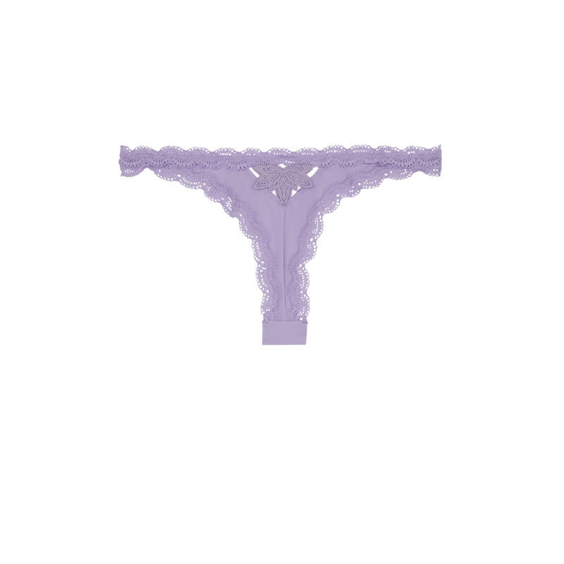 tanga micro et dentelle - lilas tanga micro et dentelle - lilas ;