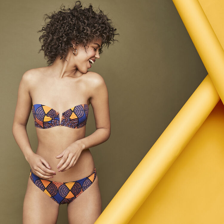 Bas de maillot de bain slip bleu afroiz Bas de maillot de bain slip bleu afroiz;