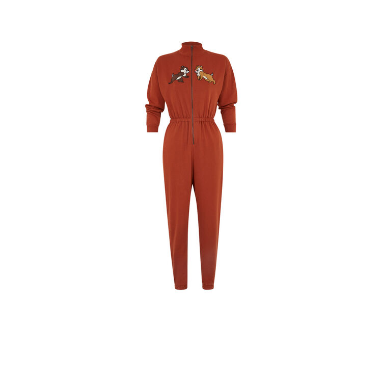 Combi-pantalon à zip tictatiz marron.