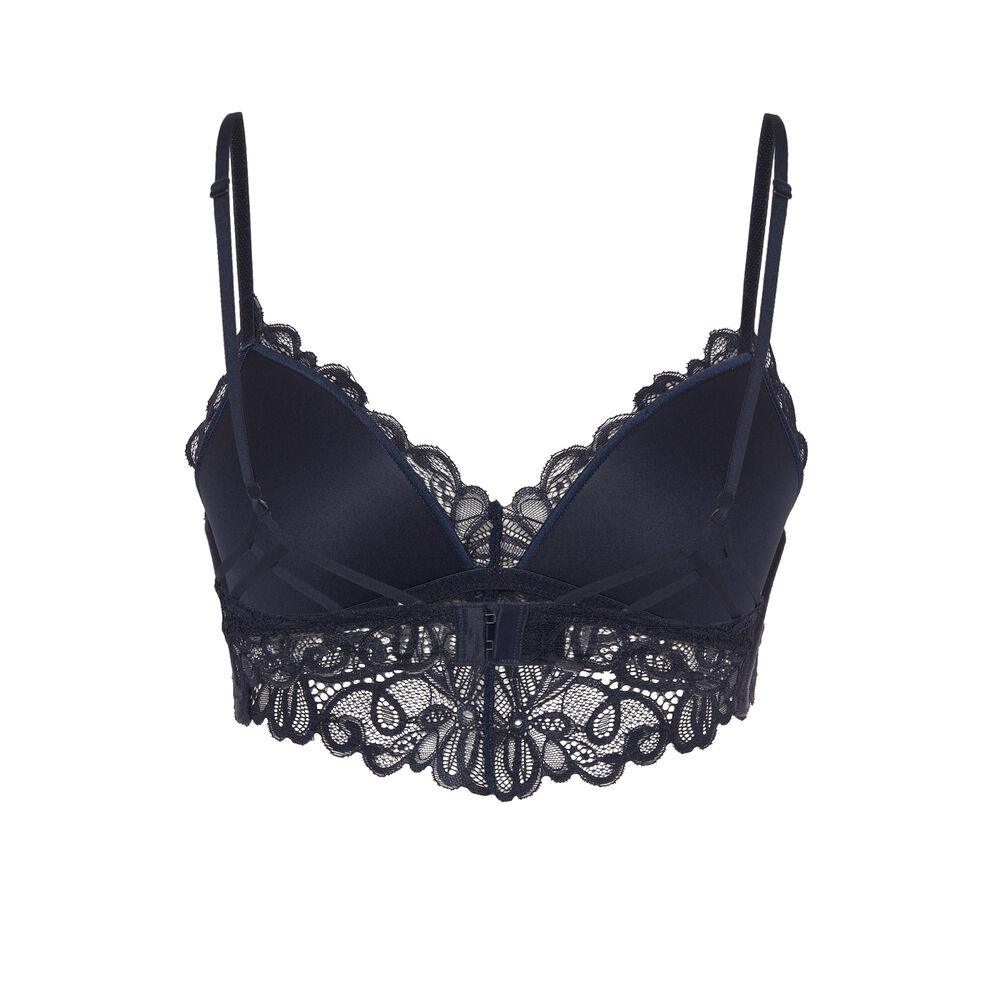 Soutien-gorge triangle sans armatures - bleu bleu.