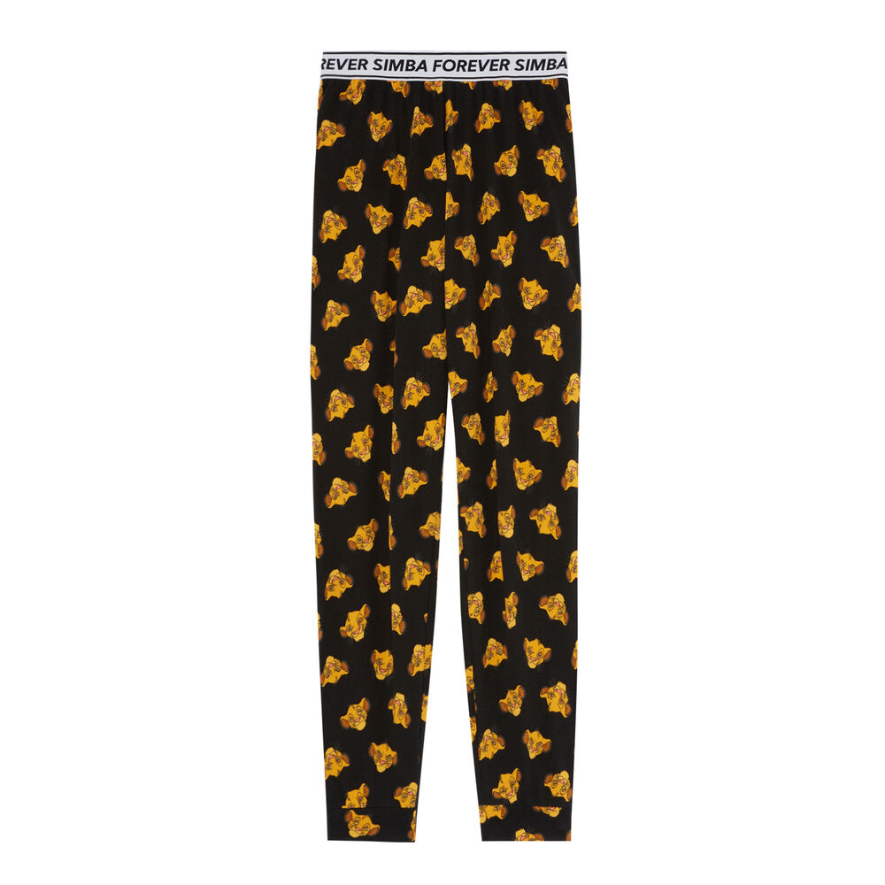 Pantalon à motifs simba - noir noir.