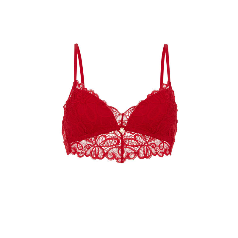 Soutien-gorge triangle sans armatures - rouge Soutien-gorge triangle sans armatures - rouge;