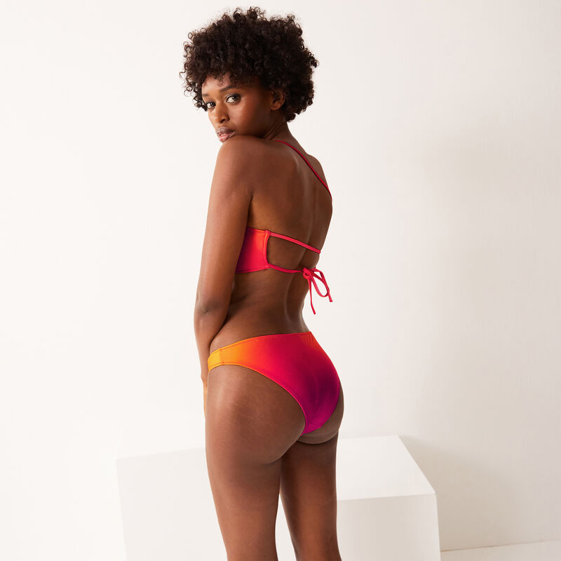 bas de maillot de bain culotte dégradé sunset - rose;