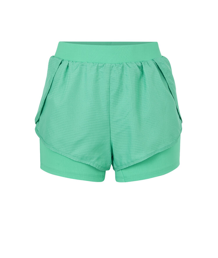 Short sport jersey uni nolimitiz vert émeraude.