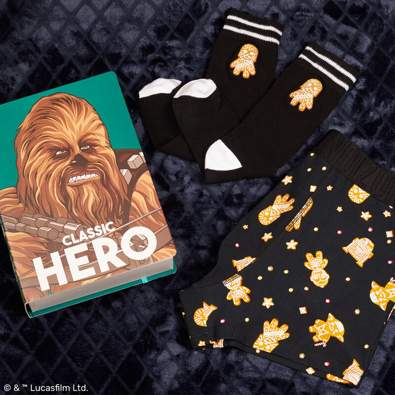 duo boxer et chaussettes à motif Chewbacca - noir duo boxer et chaussettes à motif Chewbacca - noir;