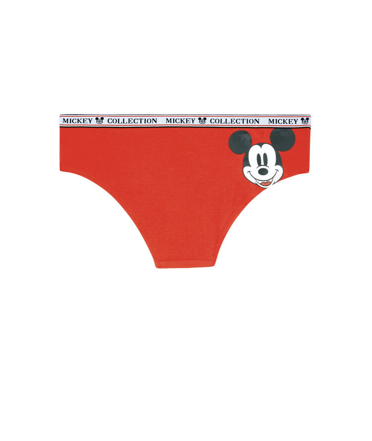 Shorty en coton imprimé mickey - rouge rouge.