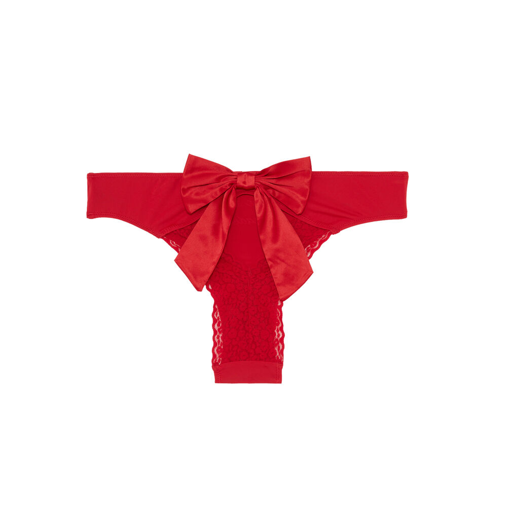 Tanga à message je ne suis pas un cadeau - rouge rouge.