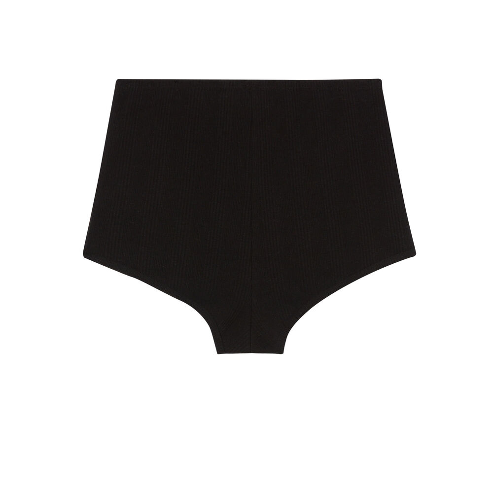 Short en jersey détail corset - noir noir.