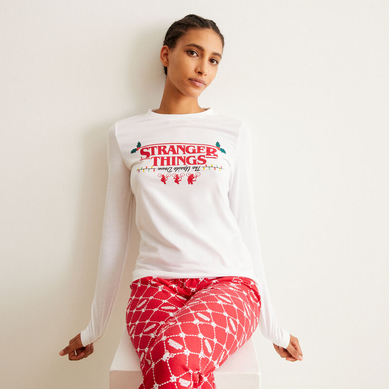 set de pyjama à manches longues Stranger Things - blanc set de pyjama à manches longues Stranger Things - blanc;