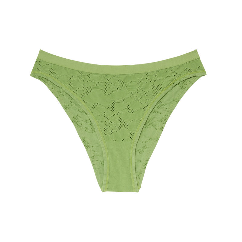 culotte taille haute effet jacquard - vert culotte taille haute effet jacquard - vert;