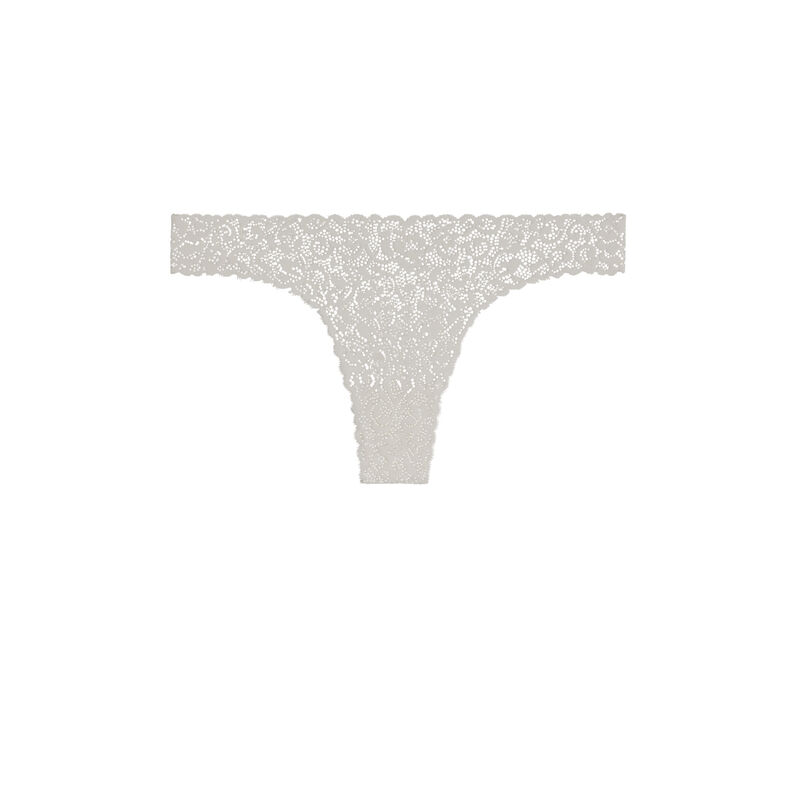 tanga à dentelle fine - écru tanga à dentelle fine - écru;