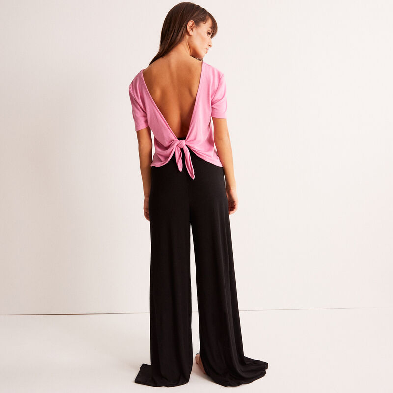 Pantalon large fendu - noir Pantalon large fendu - noir;