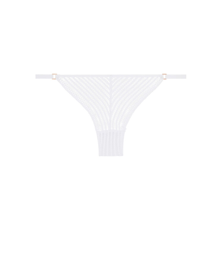 Tanga en dentelle cultiz blanc.