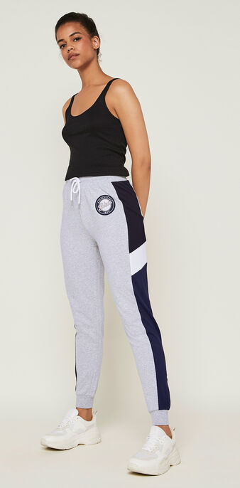 Pantalon jogging colorbandiz gris.