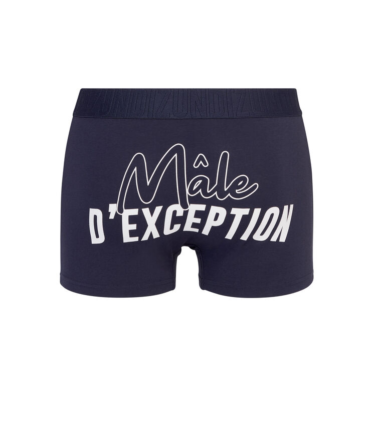 Boxer en coton à message - bleu foncé bleu foncé.