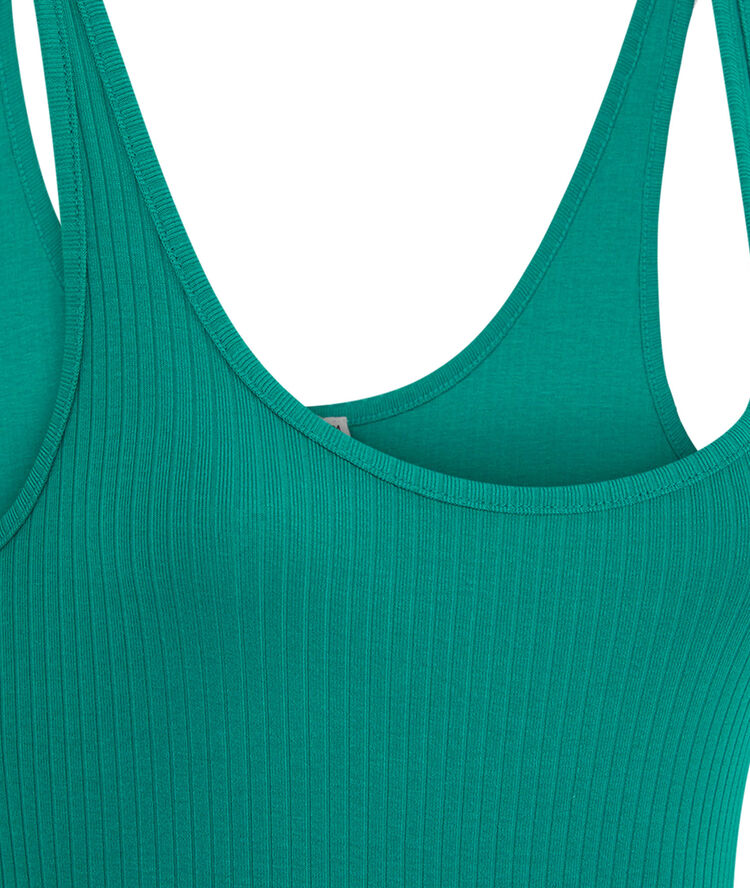 Robe unie forme débardeur - vert vert.