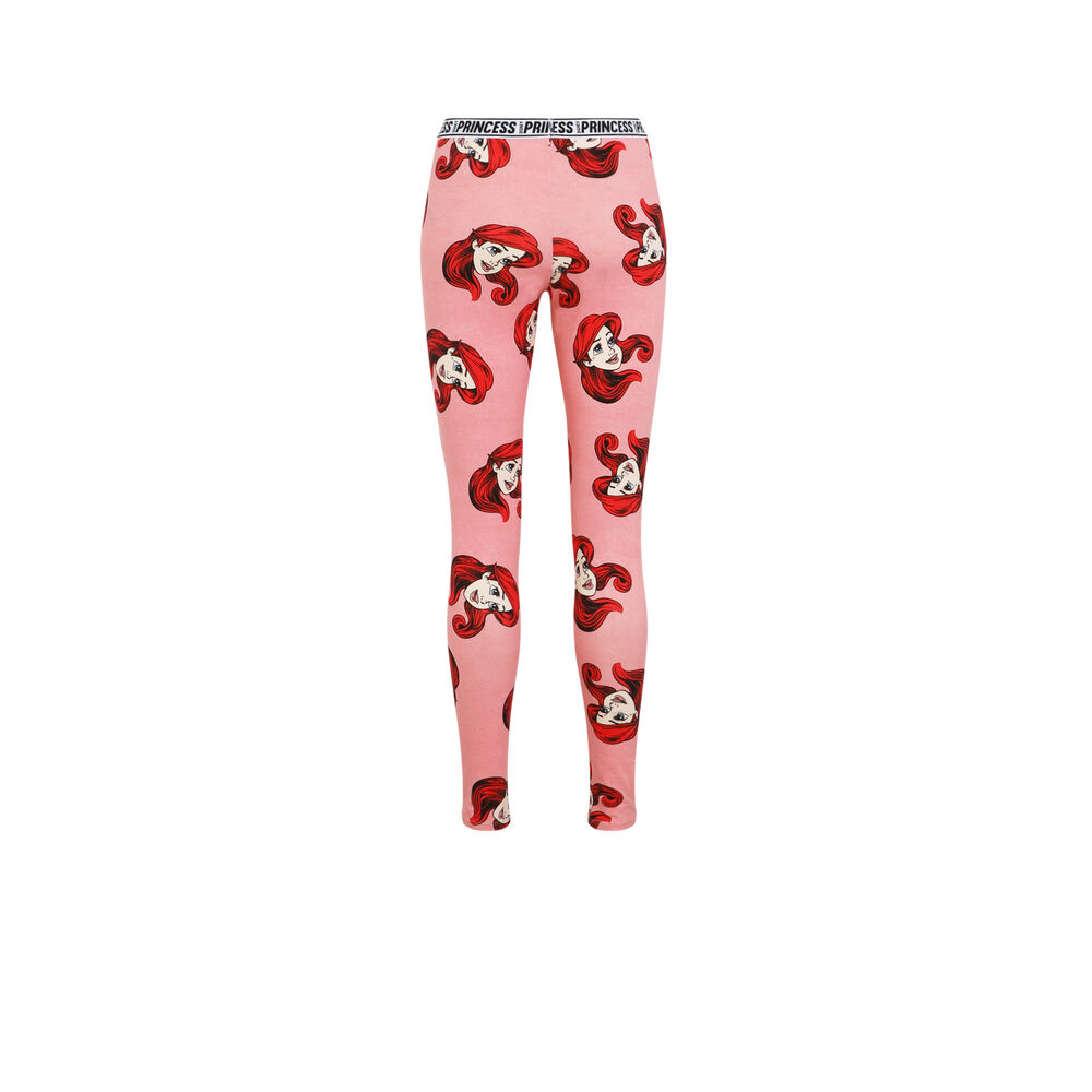 Legging à motifs la petite sirène - rose rose.
