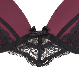Soutien-gorge push bordeaux princiz czerwony.