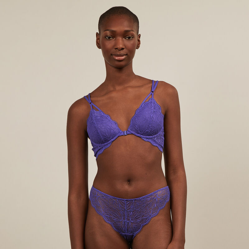 tanga en dentelle - violet tanga en dentelle - violet;