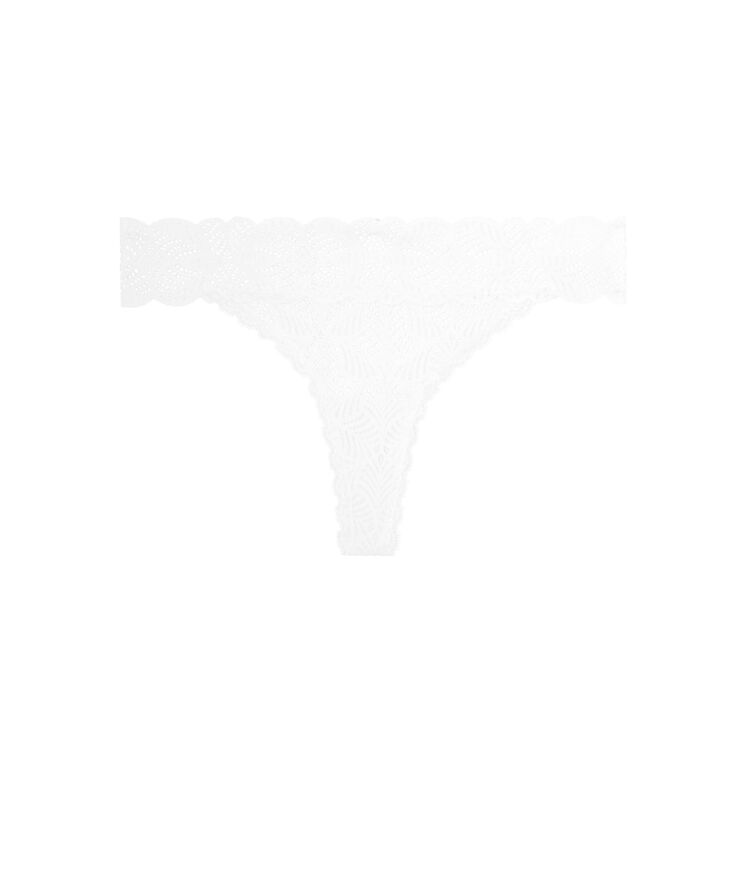 String en dentelle - blanc blanc.