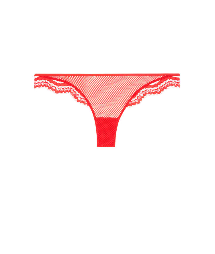 Tanga en tulle behappiz rouge.